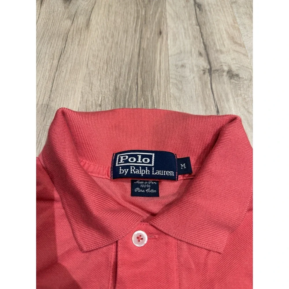 Vintage Polo Ralph Lauren Medium Polo Coral 100% Pima Cotton